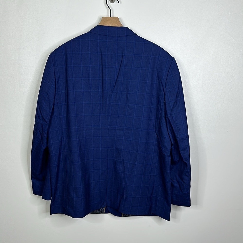 Johnny Bigg Marine Check 2B Suit Jacket Big & Tall Men's Size 48R NWT - Picture 7 of 7